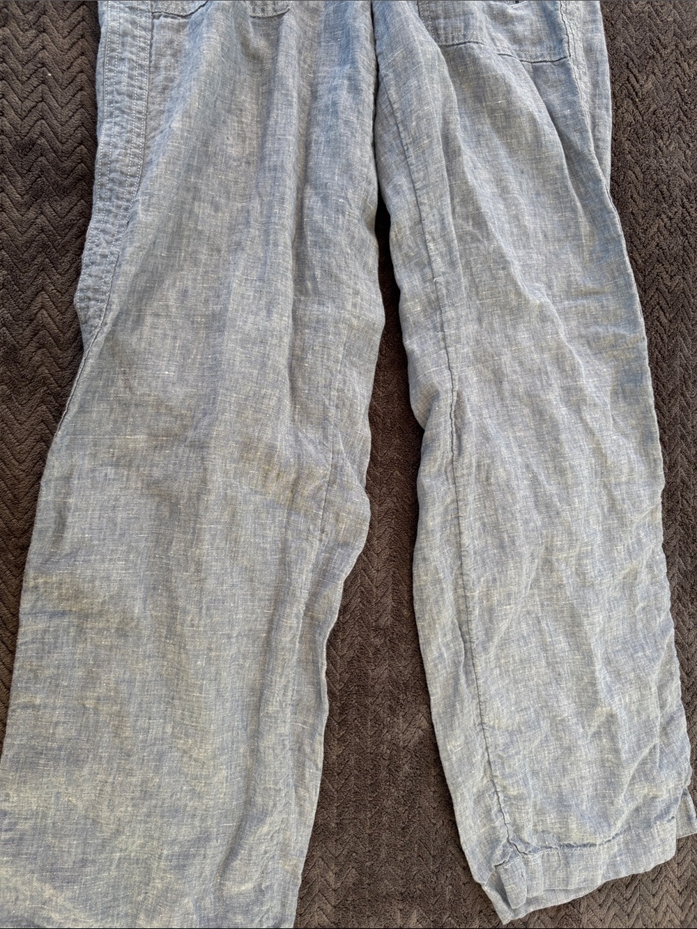 Athleta Light Blue Wide-Leg Linen Blend Pants - Picture 4 of 12